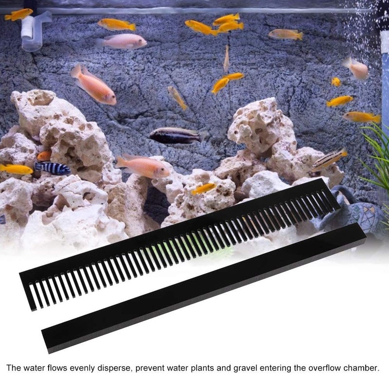 Hffheer Aquarium Overflow Comb 320mm Length Black Fish Weir Comb - Image 3